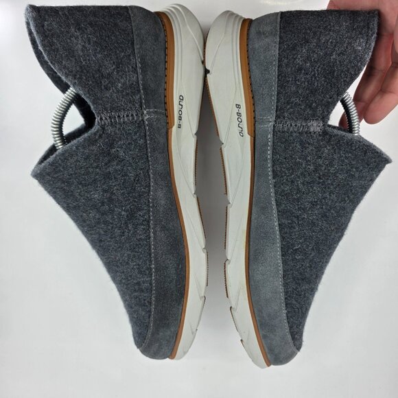 LL Bean Shoes Mens Size 10 Iron Gum Soles Gray Downeast Slip Ons Wool 522894 main image 5